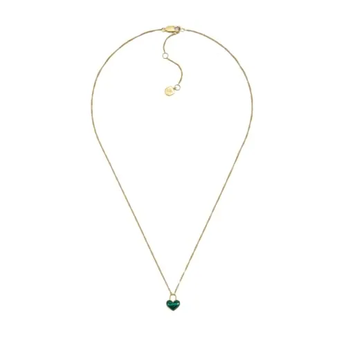 Fossil Damen-Kette Edelstahl mit Malachit von Fossil