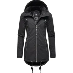 Ragwear Damen Winterjacke Zuzka kurz wasserdicht mit Kapuze - Funktionsjacke, stylisch und warm, 100% vegan, wasser- und windabweisend, ideal für kalte Tage. Kuscheliges Teddyfleece-Futter und verstellbare Kapuze bieten optimalen Schutz.