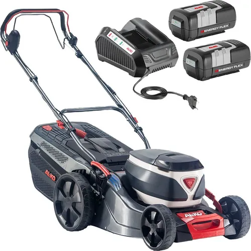 AL-KO Akku 46.2 Li SP Comfort - Akku-Rasenmäher mit 2x 36V Akkus, schnelles Laden in 90 Minuten und zentrale Schnitthöhenverstellung für perfekten Rasenpflege