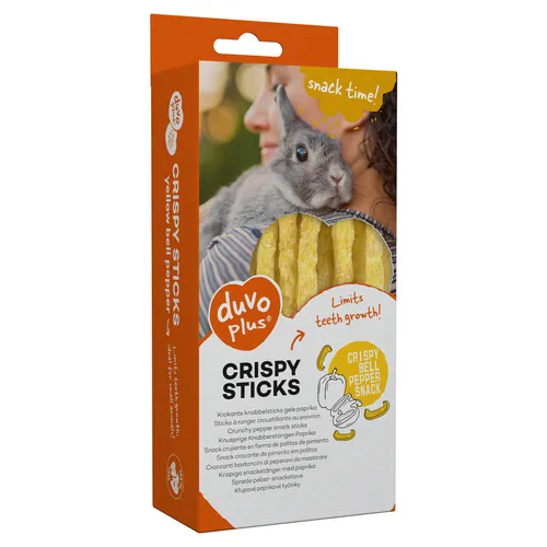 Duvo+ Knusprige Kausticks gelbe Paprika 50 g, Nagersnack, UVP 2,79 EUR, NEU