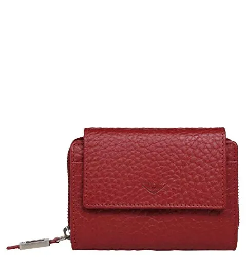 Voi Hirsch Hilary RFID Geldbörse dunkelrot 70607-granat - Portemonnaies aus genarbtem Leder mit RFID-Schutz, stilvoll und sicher für Ihre Karten und Bargeld