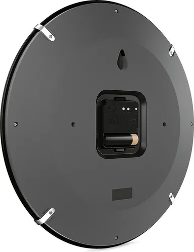 Mebus Funk-Wanduhr, lautlos, Kuppelglas, Rahmenlos, grau, Modell 12986 - Modernes Design und exakte Zeit