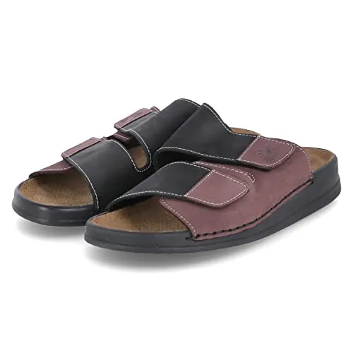 Helix 15 Herren Pantolette - Komfort in Nubukleder mit Klettverschlüssen - Clogs & Pantoletten für Herren, ausgestattet mit einem bequemen Lederfußbett und praktischen Klettverschlüssen für optimale Anpassung.