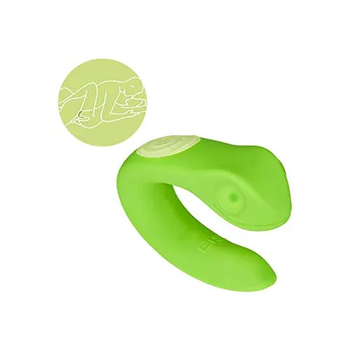 EIS Paar-Vibrator Gecko | 10 erotische Vibrations-Programmen | Sex-Spielzeug für Paare | 2 Motoren mit Akku-Technik | Wasserdicht (IPX7)