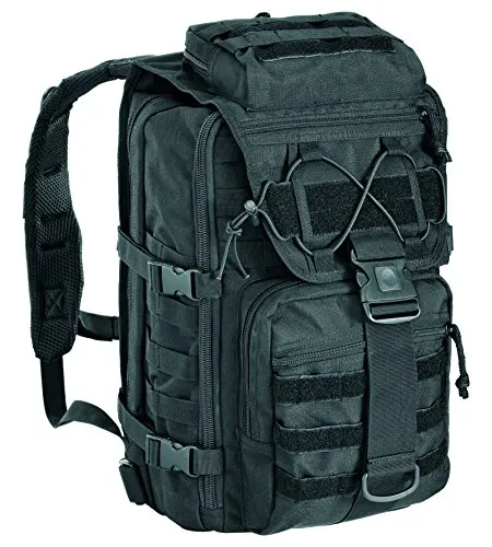 DEFCON 5 Erwachsene Easy Pack Rucksack 45l, schwarz - Wanderrucksack aus robustem 1000D Polyester mit 45 L Volumen, ideal für Outdoor-Abenteuer. Inklusive Vorrichtung für Hydrosysteme und leichtem Gewicht von nur 1.6 kg.