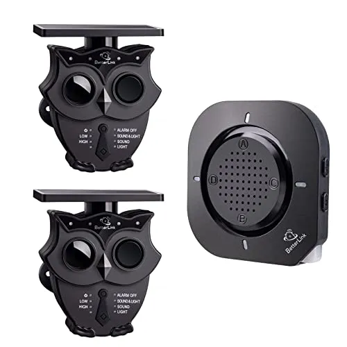 Solar-Wireless-Einfahrts-Alarmsystem: 1/2 Meile, IP65, Outdoor-Bewegungsmelder, 120dB Sirene-Licht-Alarm, Außen/Innen-Schutz (1R2S)