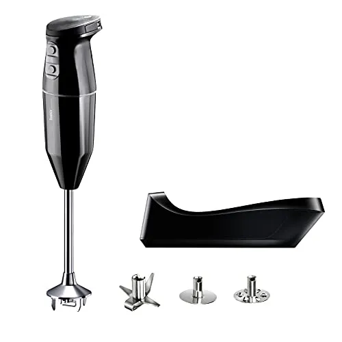 bamix Stabmixer Set cordless PLUS - Kabeloser Stabmixer mit 250 Watt, 3-Stufen Geschwindigkeitsregelung und ergonomischem Design für maximale Bewegungsfreiheit in der Küche. Hergestellt in der Schweiz für höchste Qualität.