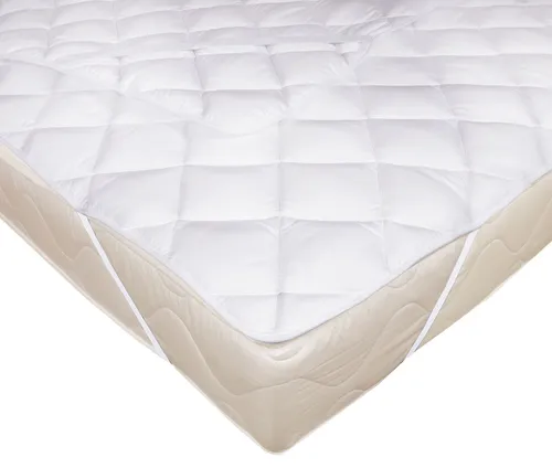 ZOLLNER Matratzenauflage 90 x 200 cm - Matratzenauflage mit 4 Eckgummis aus 100% Polyester, ideal für Allergiker und pflegeleicht bis 60°C. Hochwertige Qualität vom Hotelwäschespezialisten.