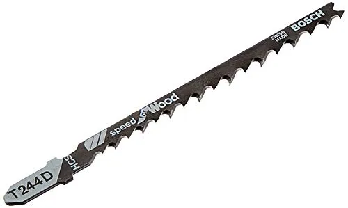 Stichsägeblatt T 244 D, 25er-Pack (2608633626) - Sägeblätter für präzise Kurvenschnitte in Holz und Platten, kompatibel mit gängigen Stichsägen. Ideal für Handwerker und DIY-Projekte.