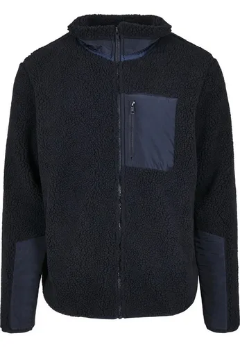 Urban Classics Herren Sherpa Jacket - Flauschige Funktionsjacke für Herren in midnightnavy, mit einzigartigem Sherpa-Stoff und praktischen Reißverschlusstaschen, ideal für den modischen Alltag.