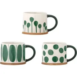 Bloomingville CREATIVE COLLECTION Linora Becher 3er-Set in grün von Bloomingville