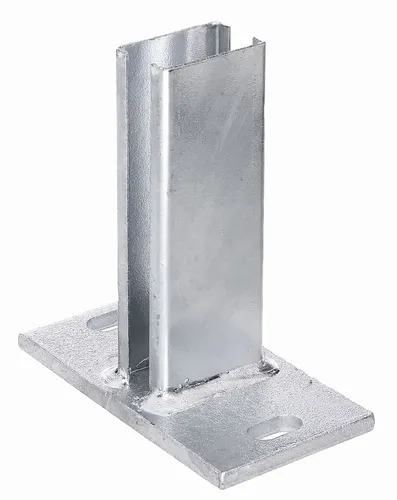 Alberts Pfostenträger Doppelstabmatten Zaunpfosten 2er Set - Pfostenträger für Doppelstabmatten 60 x 40 mm, langlebig und verzinkt für optimalen Korrosionsschutz. Ideal für eine sichere Zaunmontage.