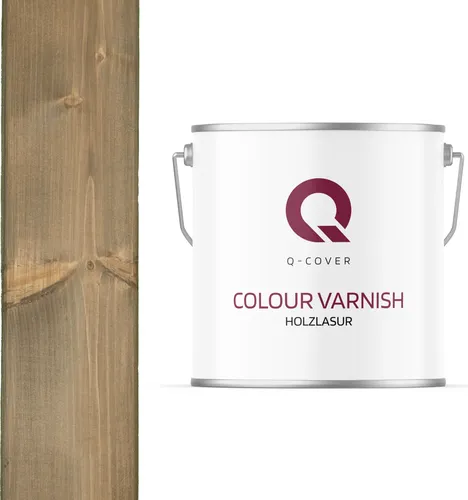 Holzlasur | Grau-beige 5 L Satin Holzschutz Holzschutzlasur | Lasur Wasserbasierte Innen Außen Lasur Abperleffekt Lasur Für Holz