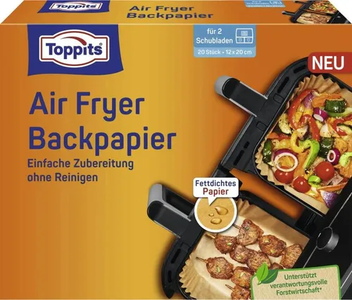 Backpapier für Airfryer 12x20 cm