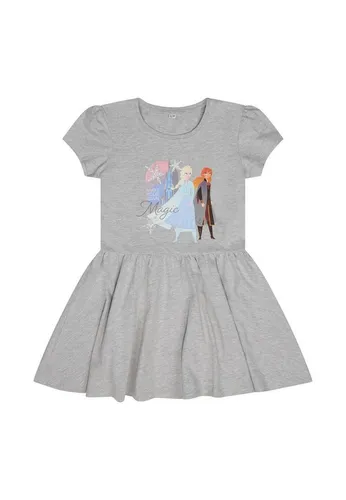 Disney Frozen A-Linien-Kleid - Die Eiskönigin für kleine Prinzessinnen - Wundervolles kurzarm Kleid mit Anna & Elsa Motiv, aus 93% Baumwolle für hohen Tragekomfort. Ideal für besondere Anlässe oder den Alltag!