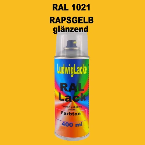 Ral Spraydose 1021 Rapsgelb 400ml glänzend Buntlack Decolack Farbenspray
