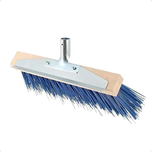 Rekord Winterbesen (Elaston-Borsten) mit Kratzleiste aus Metall, Arbeitsbreite: 35 cm, für Schmutz im Außenbereich, Kehrbesen, Besenkopf, Allwetterbesen