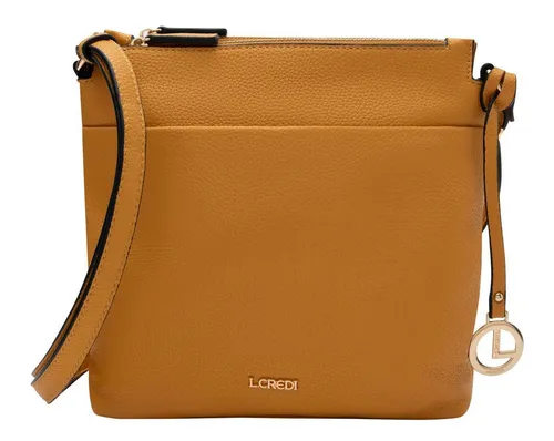 L. CREDI Ella Umhängetasche Crossbodybag - Umhängetasche in Amber (senfgelb) mit verstellbarem Schulterriemen, geräumigem Hauptfach und elegantem Design - der perfekte Begleiter für modebewusste Damen.