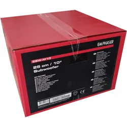 ESW-M10 Monolith Subwoofer - Car-HiFi-Lautsprecher mit 25 cm Durchmesser, kraftvollen 200 W RMS und tiefem Frequenzgang von 25 Hz für beeindruckenden Bass.