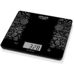 Adler AD 3171 Küchenwaage Digital bis 10kg LCD Display Tara Funktion schwarz Anti Rutsch Füße
