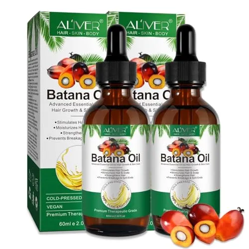 P-Beauty 2x Bio Batana Öl - Veganes Haaröl für Haarwuchs - Haaröl für Haar, Gesicht & Nägel, fördert Haarwachstum und verhindert Haarausfall. Kaltgepresst, reich an Vitaminen, ideal für alle Haartypen.