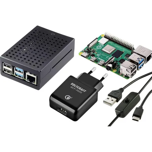 TRU COMPONENTS Raspberry Pi® 4 B (8 GB) Barebone-PC - Barebone-PC mit 8 GB RAM, hochwertigem Aluminium-Gehäuse und aktivem Lüfter für optimale Kühlung und Schutz vor Überhitzung.