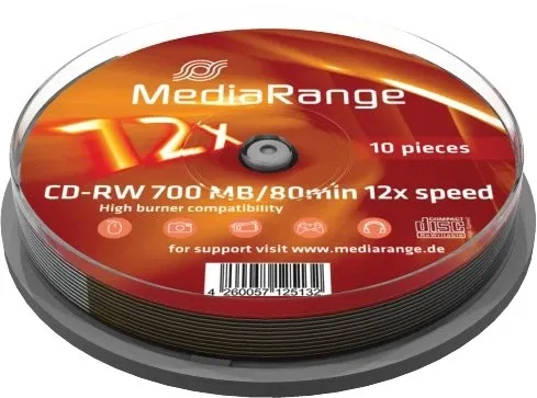 MEDIARANGE 10 x CD-RW - 700 MB (80 Min) 12x