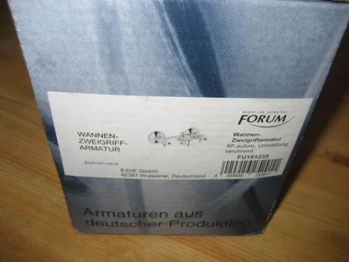 Forum Wannen-Zweigriffarmatur AP 151235 - Hochwertige Badewannenarmatur - Badewannenarmatur & Thermostate, aus langlebigem Chrom gefertigt und ideal für stilvolle Badezimmer, neu und originalverpackt.