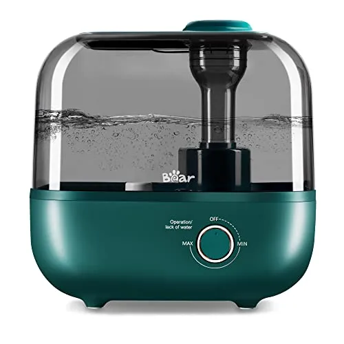 BEAR 5L Top-Füllung Luftbefeuchter - Luftbefeuchter für einen Raum mit 5L Kapazität und 35 Stunden Laufzeit, ultraleise bei nur 28dB, ideal für Babys und Pflanzen, mit Aromatherapie-Tablett für ein angenehmes Aromaerlebnis.