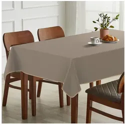 ANRO Tischdecke Hochwertig Tischwäsche mit Beschichtung (Einzelstück 1-tlg), Premium TEFLON und 2-Fache Acryl Beschichtung braun eckig | 120 cm x 160 cm