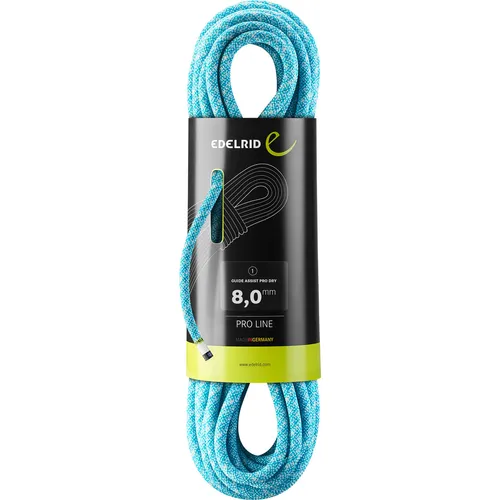 Edelrid Guide Assist Pro Dry 8mm Kletterseil 40M blau - Hochwertiges Kletterseil mit dynamischer Seildehnung, perfekt für kurze Hintersicherungs-Passagen und anspruchsvolle Kletterabenteuer.