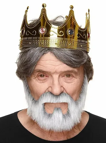 Metamorph Kostüm Klassischer Vollbart, Hochwertiger, selbstklebender Kunstbart aus Handarbeit