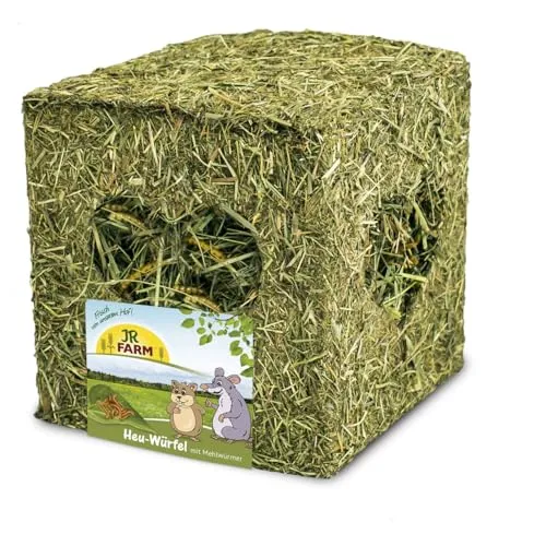 JR FARM Heu-Würfel klein mit Mehlwürmer 125 g