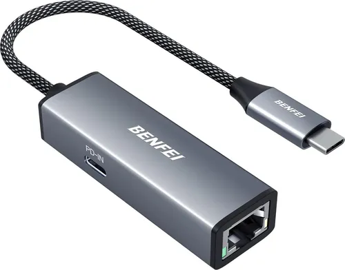 BENFEI Kabeladapter USB C auf Gigabit Ethernet Adapter mit 100W PD