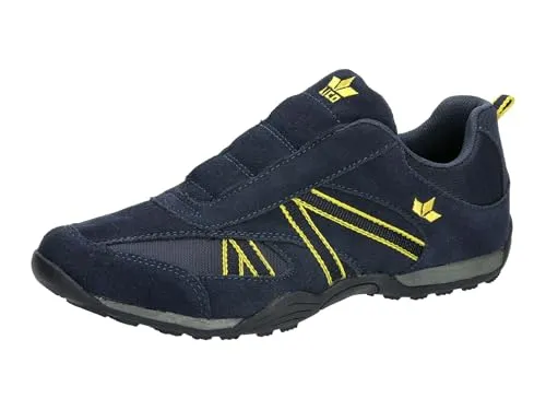 Lico Unisex Ensio Sneaker, Marine/Gelb, 43 EU - Sneaker für Jungen, aus hochwertigem Leder mit flacher Gummisohle für optimalen Komfort und Langlebigkeit.