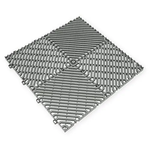 GarPet 10x Werkstattboden Klicksystem Gitterfliesen Motorsport Garage klick Fliesen Bodenplatte offen Kunststoff