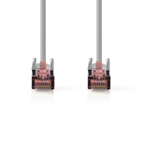Nedis CAT6-Netzwerkkabel - RJ45 Stecker - RJ45 Stecker - S/FTP - 7.50 m - Rund - LSZH - Grau - Label