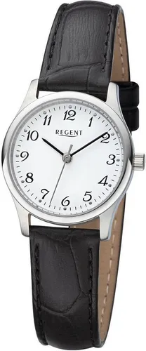 Regent Quarzuhr F-1249 - Elegante Armbanduhr mit schwarzem Armband, perfekt für jeden Anlass und sorgt für einen stilvollen Auftritt.