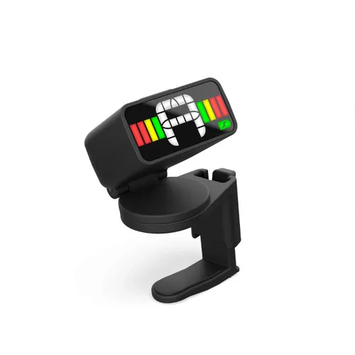 D'Addario PW-CT-12RC Micro Rechargeable Tuner - Stimmgerät für Gitarre, Bass, Ukulele und mehr, mit 20 Stunden Akkulaufzeit und vier wählbaren Blickwinkeln für optimale Sichtbarkeit.