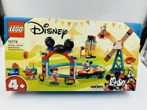LEGO Disney Micky, Minnie und Goofy auf dem Jahrmarkt - LEGO Set (10778) für Kinder ab 4 Jahren, fördert Kreativität und Spielspaß mit beliebten Disney Charakteren auf einem bunten Jahrmarkt.