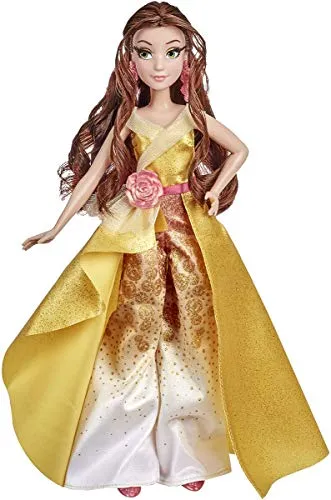 Disney Prinzessin Style Serie 08 Belle, Moderne Modepuppe mit Accessoires, für Mädchen ab 6 Jahren