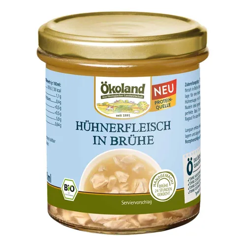 Hühnerfleisch in Brühe 320ml | ÖKOLAND