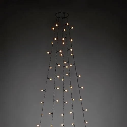 Konstsmide LED Baummantel mit Ring Ø 11, 150 bernsteinfarbene Dioden - Weihnachtsbeleuchtung mit 150 bernsteinfarbenen Dioden, einfach zu arrangieren dank vormontiertem Ring und 5 Strängen für eine festliche Lichtkulisse ohne Mühe.