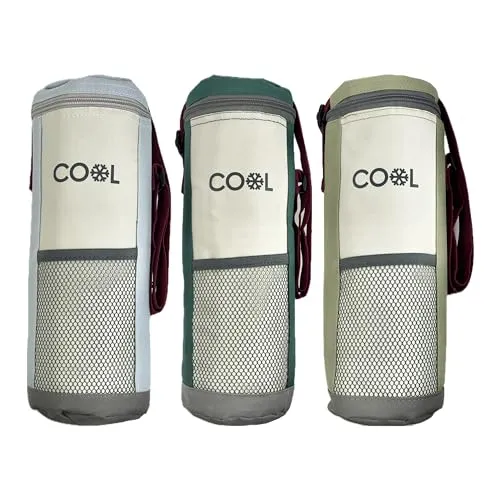Kühltasche für Flaschen bis 1,5 l, 3er-Set - Praktische Kühltasche für Flaschen bis 1,5 l, ideal für Outdoor-Aktivitäten. Mit verstellbarem Schulterriemen und in verschiedenen Farben erhältlich, sorgt sie für kühle Getränke unterwegs.