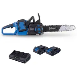 Scheppach Akku-Kettensäge BC-CS355Duo-X | 14'' ProCut-Schwert mit Brushless Motor