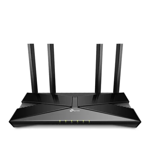 TP-Link EX220 Router WiFi6 AX1800 Dual 1xWAN Mesh - Router mit WiFi 6 Technologie für blitzschnelles Internet, ideal für Streaming und Gaming in großen Haushalten.