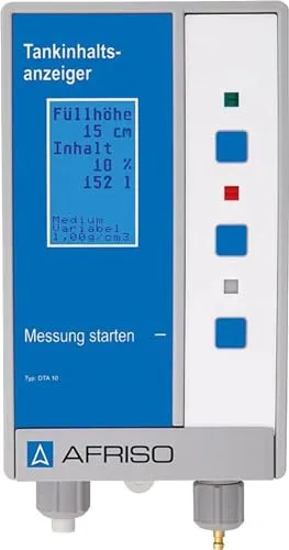 Afriso Digitaler Tankinhaltsanzeiger DTA 10 52145 - Messtechnik für präzise Tanküberwachung, ermöglicht eine genaue Anzeige des Tankinhalts und hilft, Nachfüllungen rechtzeitig zu planen.