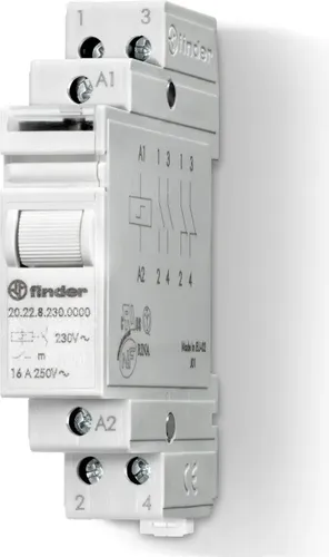 Finder - Stromstoß-schalter Hutschiene 20.22.8.012.4000 2 Schließer 12 V/ac 16 A 4000 Va 1 St.