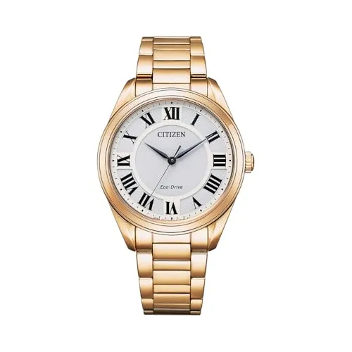 Citizen Analoge Damenuhr Quarz mit Armband aus Edelstahl EM0973-55A, roségold, Armband