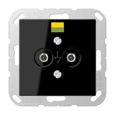 Jung A565-2SW Potentialausgleich-Steckdose in schwarz von Jung